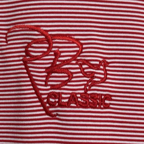 Peter Millar Summer Comfort Golf Polo Short Sleeve Collar Red Stripe Men XL Logo - Picture 5 of 12